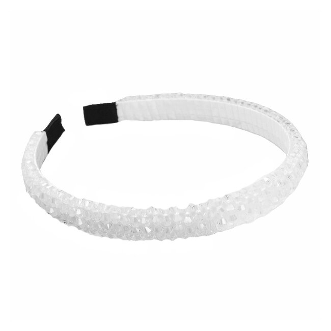 Fashion Favorite Summer Strass Diadeem | Wit | Kunststof / Polyester | Fashion Favorite