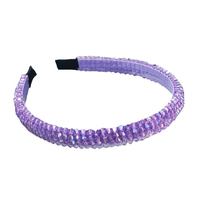 Fashion Favorite Summer Strass Diadeem | Paars | Kunststof / Polyester | Fashion Favorite