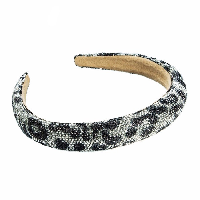 Fashion Favorite Glamour Haarband / Diadeem | Leopard Black | Fashion Favorite