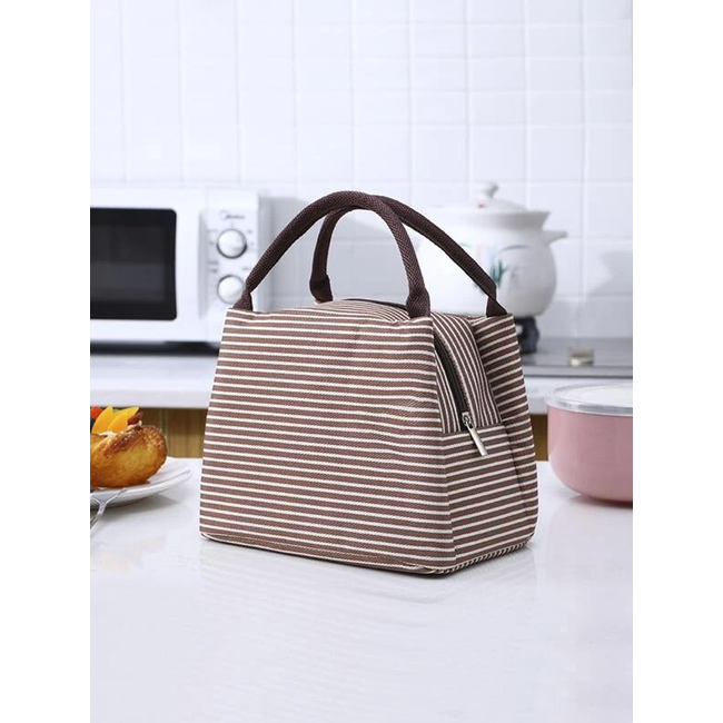 Koeltas - Bruin / Wit | Lunchtas | Nylon | Fashion Favorite