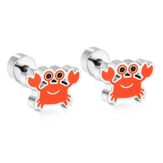 Fashion Favorite Krab Stud Oorknopjes | Zilverkleurig