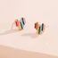 Fashion Favorite Rainbow Heart Stud Oorknopjes/Oorbellen | Goudkleurig | 925 Zilver