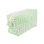 Fashion Favorite Pied De Poule Make-Up Tas - Groen/Wit