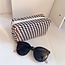 Pied De Poule / Toilettas - Zwart/Wit | 18 x 10 x 10 cm | Fashion Favorite