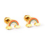 Fashion Favorite Regenboog Stud Oorknopjes | Goudkleurig