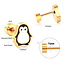 Fashion Favorite Pinguin Stud Oorknopjes/Oorbellen | Goudkleurig | Stainless Steel