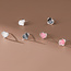 Fashion Favorite Pearl Hartje Stud Oorknopjes/Oorbellen - Roze | 925 Zilver