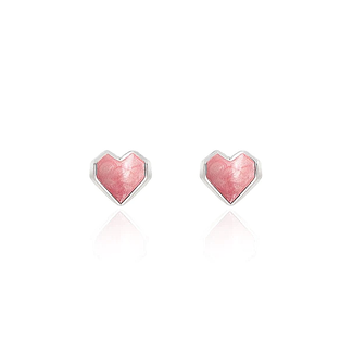 Fashion Favorite Pearl Hartje Stud Oorknopjes | Roze