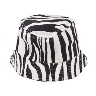 Fashion Favorite Kinder Bucket Hat - Zebra Zwart/Wit