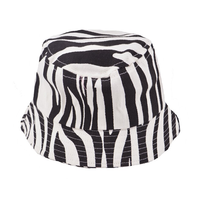 Fashion Favorite Kinder Bucket Hat - Zebra Zwart/Wit | 52-54 cm | Katoen
