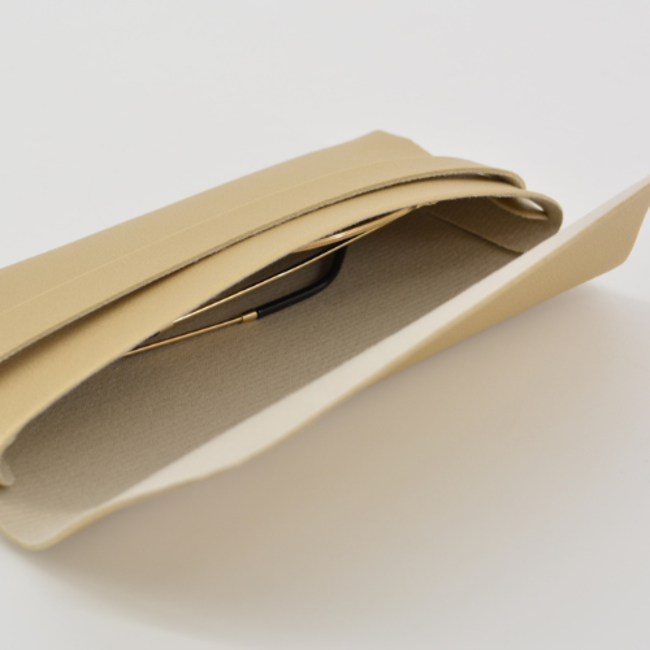 Brillenkoker - Metallic White | 17 x 8 x 2,5 cm | Kunstleer