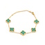 Fashion Favorite Clover Armband - Groen/Goud | Stainless Steel | 21,5 cm | Fashion Favorite