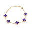 Fashion Favorite Clover Armband - Paars/Goud