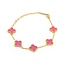 Fashion Favorite Clover Armband - Roze/Goud