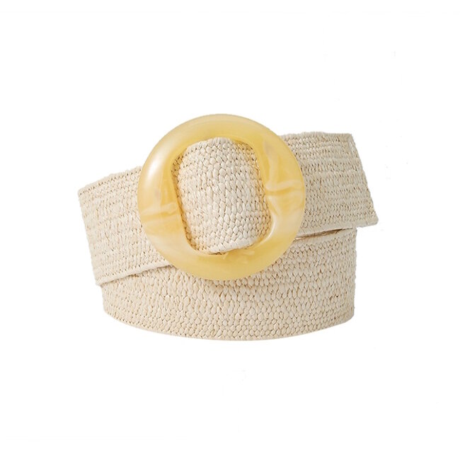 Fashion Favorite Colorful Gevlochten Riem - Creme | 85 x 5 cm | Polyester / Resin