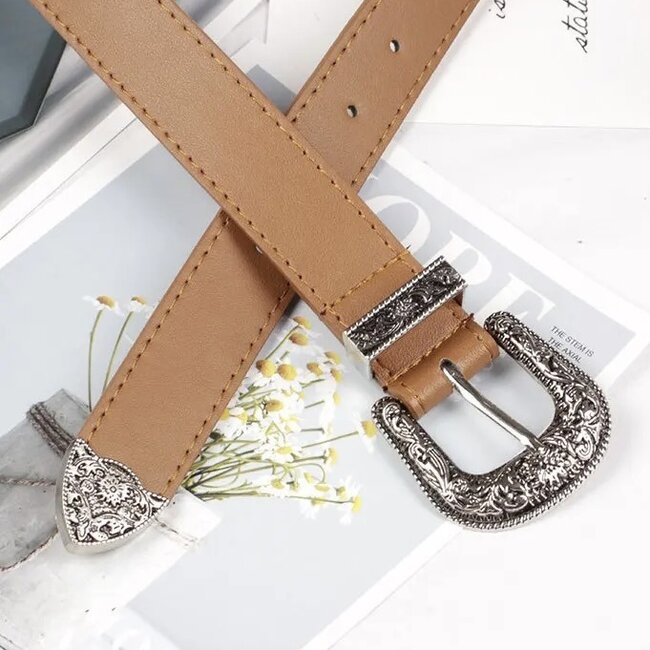 Western Riem | Beige | 88 cm | Kunstleer