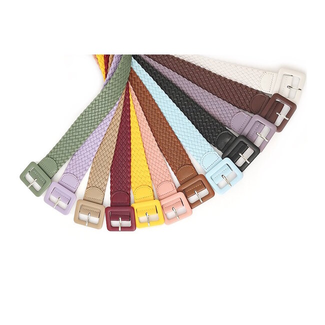 Faye Gevlochten Riem - Beige | 105 x 4 cm | Kunstleder