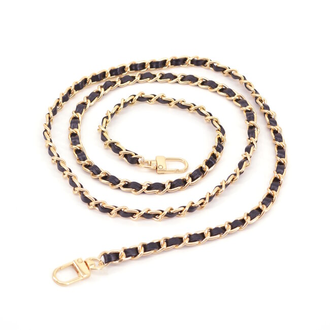 Bag Strap / Tas Riem Chain - Zwart/Goud | 120 cm | Schouderriem