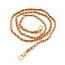 Fashion Favorite Bag Strap / Tas Riem Chain - Cognac/Goud  | 120 cm | Schouderriem