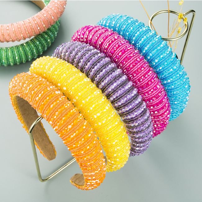 Glitter Diadeem - Fuchsia | Kunststof / Polyester | Fashion Favorite