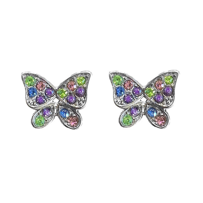 Fashion Favorite Glitter Oorknopjes - Vlinder | Bijoux | 1,2 x 1,5 cm