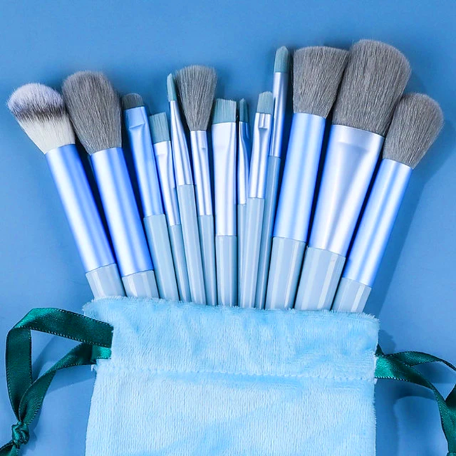 Make-up Kwasten - Kwastenset - Blauw | 13-delig | Fashion Favorite