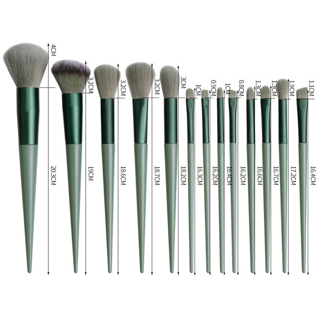 Make-up Kwasten - Kwastenset - Blauw | 13-delig | Fashion Favorite