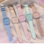 Fashion Favorite Pastel Color Horloge Square - Sky Blue | Siliconen | Ø 38 mm