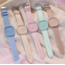 Fashion Favorite Pastel Color Horloge Square - Soft Pink | Siliconen | Ø 38 mm