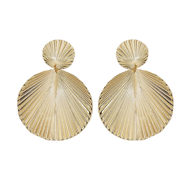 Fashion Favorite Sea Shell Oorhangers | Goudkleurig | 6 x 4 cm