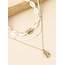 Schelpen Ketting 3 - delige Set - Goudkleurig | 32 + 7 cm