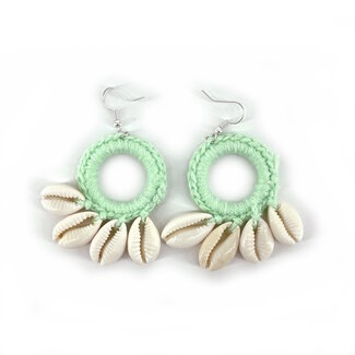 Fashion Favorite Sea Shell Oorhangers - Mint