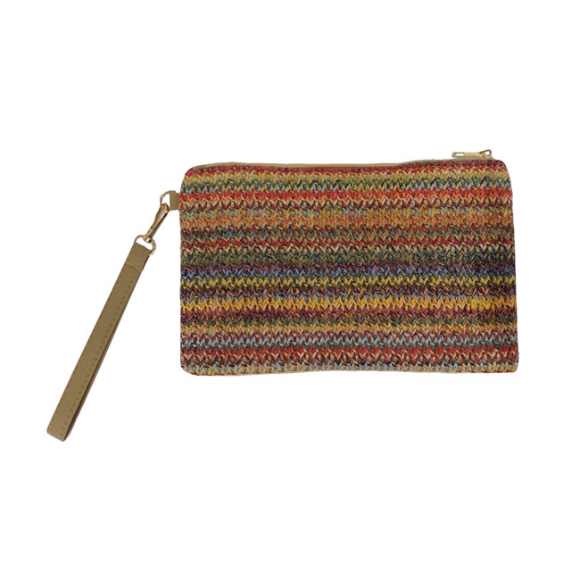 Fashion Favorite Yarah Ibiza Clutch | Bruin/Oranje | Telefoontasje / Handtas