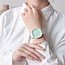 Fashion Favorite Pastel Color Horloge Square - Sweet Mint | Siliconen | Ø 38 mm