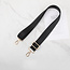 Bag Strap / Tas Riem Effen - Zwart/Zilver | 130 x 3,8 cm