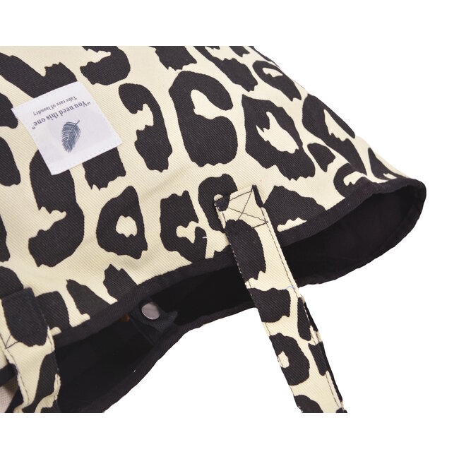 Shopper Leopard  - Hot Black | 36 x 33 x 18 cm | Canvas/Katoen