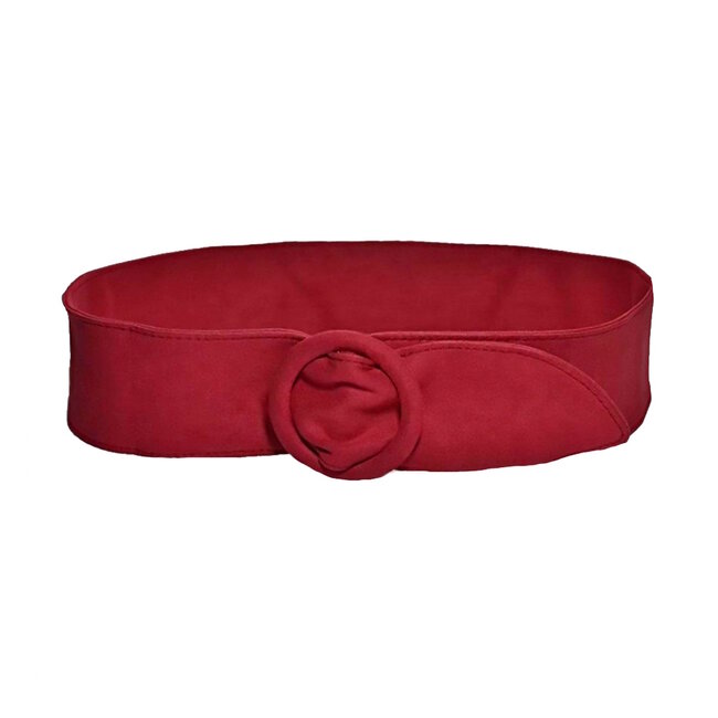 Fashion Favorite Suede Tailleriem - Rood | 110 x 7 cm | Polyester