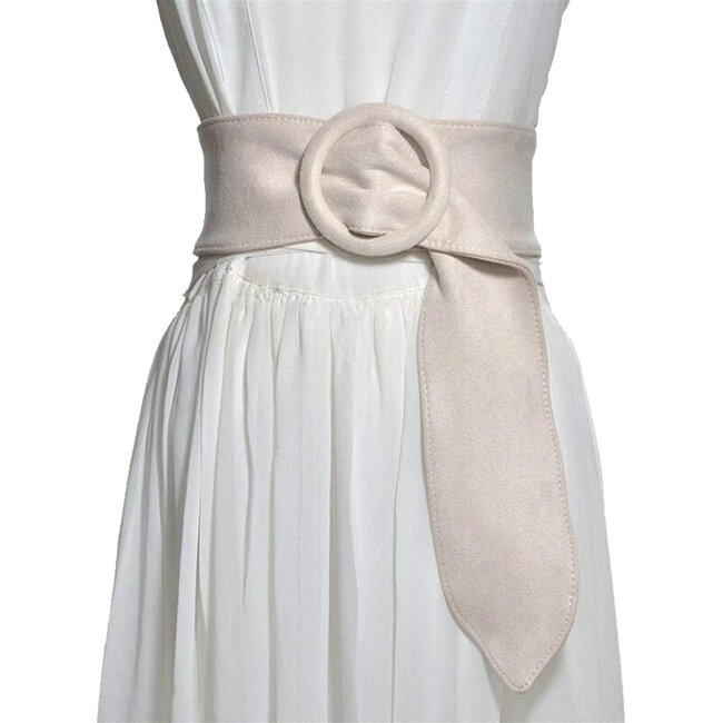 SuedeTailleriem - Beige  | 110 x 7 cm | Polyester