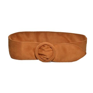 Fashion Favorite Suede Tailleriem - Cognac