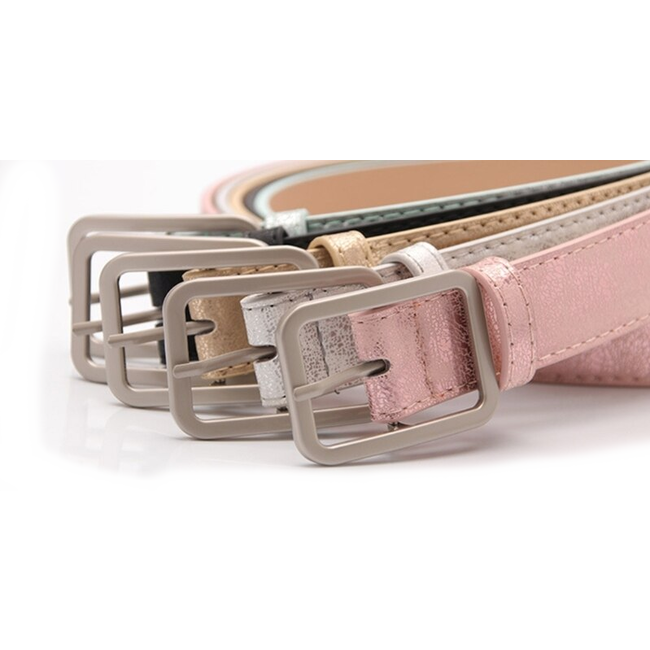 Metallic Riem - Silver/Zilver | Riemmaat 90 cm | Kunstleer / Staal