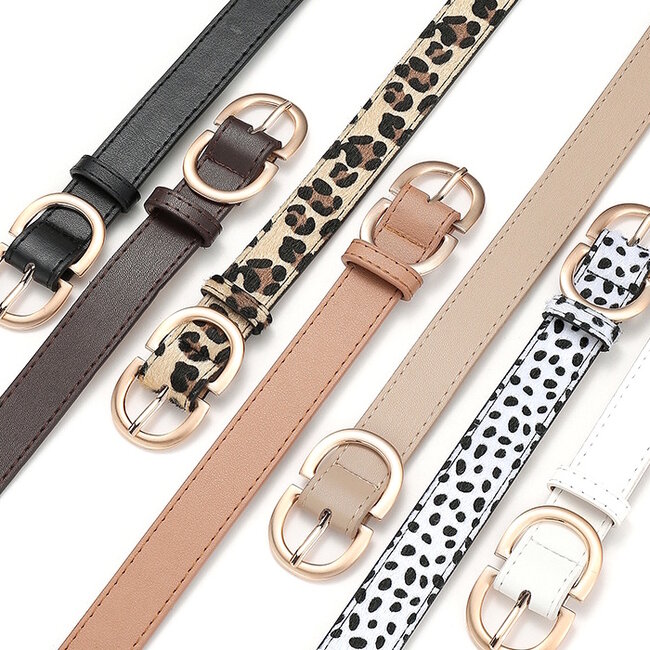 Simple Riem - Luipaard | Riemmaat 90 cm | 102 x 3 cm | Kunstleer