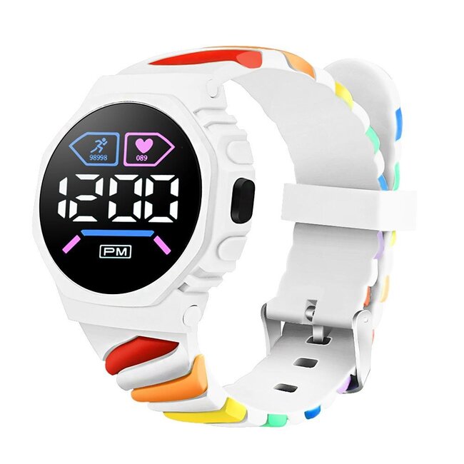 Fashion Favorite Swirl Digital Horloge - Wit | Ø 37 mm | Fashion Favorite