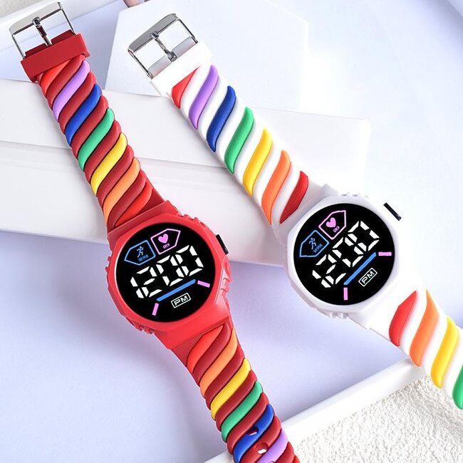 Swirl Digital Horloge - Grijs | Ø 37 mm | Fashion Favorite