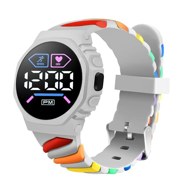 Fashion Favorite Swirl Digital Horloge - Grijs | Ø 37 mm | Fashion Favorite