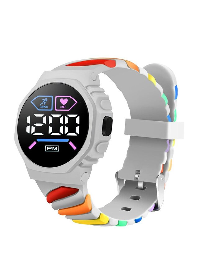 Swirl Digital Horloge - Grijs | Ø 37 mm | Fashion Favorite
