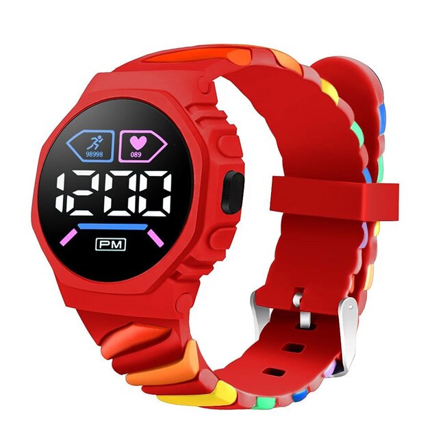 Fashion Favorite Swirl Digital Horloge - Rood | Ø 37 mm | Fashion Favorite