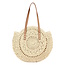 Fashion Favorite Ibiza Strandtas - Creme | Schoudertas | Rotan / Polyester | 47x42 cm