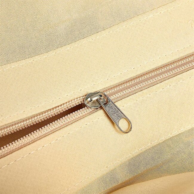 Ibiza Strandtas - Bruin | Schoudertas | Rotan / Polyester | 47x42 cm