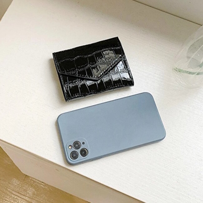 Portemonnee Croco - Roze | 11 x 9 x 1 x cm | Kunstleer