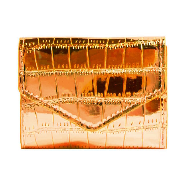 Fashion Favorite Portemonnee Croco - Oranje | 11 x 9 x 1 x cm | Kunstleer